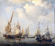 willem van de velde  the younger Ships in a calm oil painting reproduction